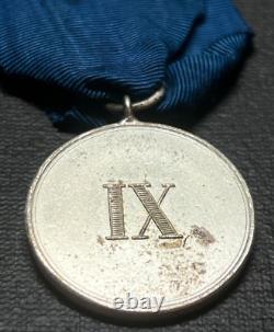 Original WWI Prussian Imperial German Army Long Service Medal Silver 9 Years