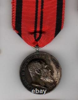 Original WWI era Imperial German Wurttemberg King Wilhelm Silver Merit Medal