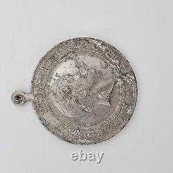 Original Willhelm Kaiser 1894 German Royal Theater Wiesbaden medal token pendant