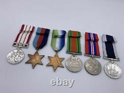 Original World War 2 Medal Grouping, Royal Navy, NGSM Palestine, LSGC, Gates