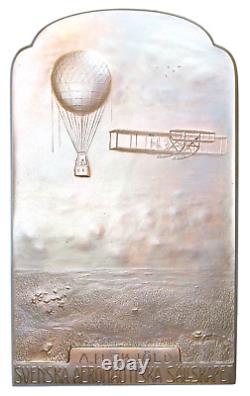 P010, Sweden, 1910 Br Award Plaque, Royal Swedish Aviation Club, Baloon, Box! R