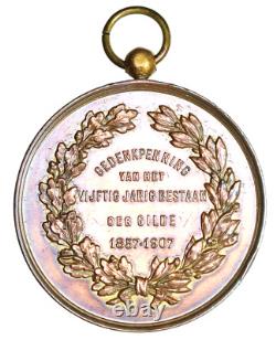 P028, Belgium, Antwerp, 1907 Bronze Medal, Bee Hive, Apiculture, Royal Guild, RR