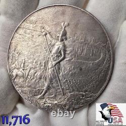 PAX 1899-1900 Great Britain South African Boer War 52mm SILVER Medal 68 gm PEACE