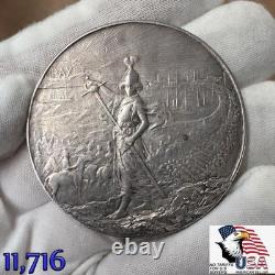 PAX 1899-1900 Great Britain South African Boer War 52mm SILVER Medal 68 gm PEACE