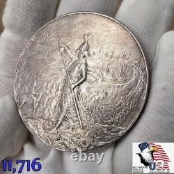 PAX 1899-1900 Great Britain South African Boer War 52mm SILVER Medal 68 gm PEACE