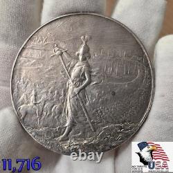 PAX 1899-1900 Great Britain South African Boer War 52mm SILVER Medal 68 gm PEACE