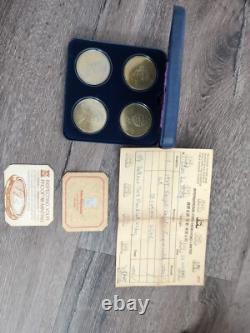 POBJOY 1977 ROYAL SALUTE JUBILEE FOUR MEDAL SET Read The Receipt