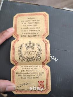 POBJOY 1977 ROYAL SALUTE JUBILEE FOUR MEDAL SET Read The Receipt