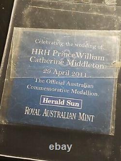 PRINCE William & Catherine Middleton Royal Wedding April 29, 2011 Medallion Coin
