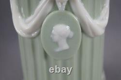 Pair of Royal Worcester Neoclassical Celadon Green Glaze Spill Vases C. 1862-1875