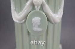 Pair of Royal Worcester Neoclassical Celadon Green Glaze Spill Vases C. 1862-1875