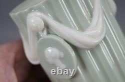 Pair of Royal Worcester Neoclassical Celadon Green Glaze Spill Vases C. 1862-1875