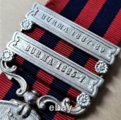 Pre Ww1 British Army India General Service Medal Burma Ochiltree Royal Artillery