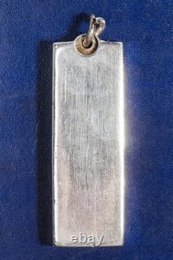 Queen Elizabeth II Jubilee Vintage Sterling Silver Miniature Bar Ingot Pendent
