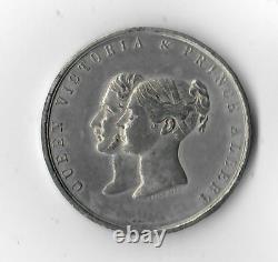 Queen Victoria & Prince Albert Medal The Great Britain c. 1843 White Metal