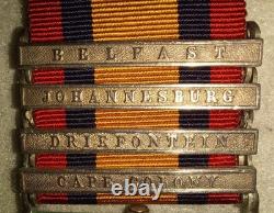Queen's South Africa Medal, 1899-1902, (4) better clasps to Royal Engineers