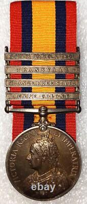 Queen's South Africa Medal 1899-1902 (4) clasps Manhire, Royal Horse Artillery