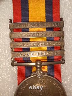 Queen's South Africa Medal 1899-1902 (4) clasps Manhire, Royal Horse Artillery