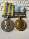 Queens Korea & UN medal with original ribbons To Hindhaugh Royal Engineers