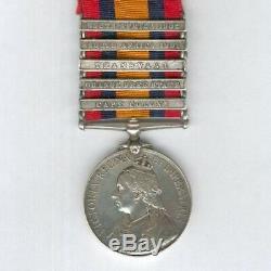 Queens South Africa Medal with 5 clasps to Private W. Bush, 1st Royal Dragoons