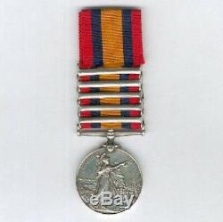 Queens South Africa Medal with 5 clasps to Private W. Bush, 1st Royal Dragoons