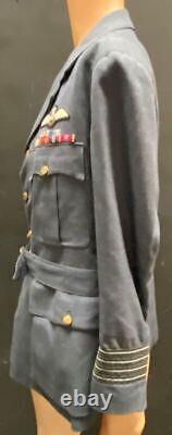 RAF Royal Air Force WWII Era Group Captain Dress Tunic With Medal Ribbons