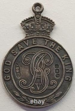 RARE 1911 CORONATION MEDAL OF KING GEORGE V & QUEEN MARY SILVER ENAMELLED JD&Co