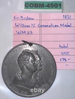 RARE BRITISH CORONATION MEDAL 1831 William IIII (IV) & Adelaide UNC COBM-4501