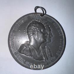 RARE BRITISH CORONATION MEDAL 1831 William IIII (IV) & Adelaide UNC COBM-4501