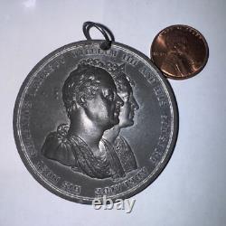 RARE BRITISH CORONATION MEDAL 1831 William IIII (IV) & Adelaide UNC COBM-4501
