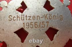 RARE GERMAN Royal Order KING OF THE SHOOTING ARMS AWARD MEDAL BADGE 1956/1957