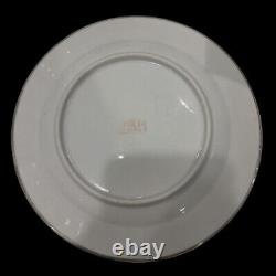 RARE Palais Royal 7.5 Chinese Famille Rose Medallion Sterling Silver Rim Plate
