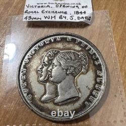 RARE TONED 1844 Queen Victoria & Prince Albert Royal Exchange London Davis Medal