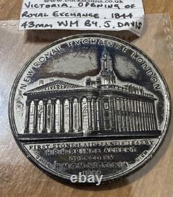 RARE TONED 1844 Queen Victoria & Prince Albert Royal Exchange London Davis Medal