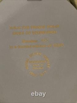 RARE Wedgwood Jasperware Prince Philip Medallion Silver Jubilee 1977 452/1000