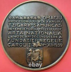 ROMANIA Royal 1939 Alexandru Tzigara SAMURCAS medal ROMANIAN