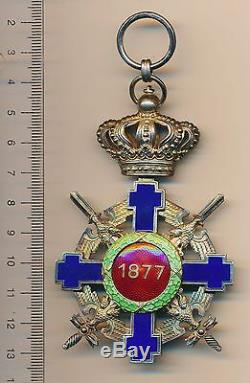 ROMANIA Royal SILVER Order STAR Grand CROSS Romanian Sash MEDAL WW2 1942 GERMANY