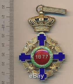 ROMANIA Royal STAR officer SILVER Neck BADGE Order ROMANIAN medal COMMANDER 1932