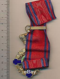 ROMANIA Royal STAR officer SILVER Neck BADGE Order ROMANIAN medal COMMANDER 1932