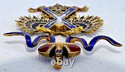 RUSSIAN IMPERIAL 56 GOLD AWARD APOSTLE St ANDREW ORDER MEDAL TSAR ROYAL MILITARY