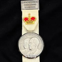 Rare 1968 Liechtenstein Royal Medal Franz Josef II Gina Huguenin