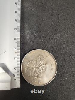 Rare Chinese Silver Medal Man Standing