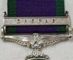 Rare Dhofar Royal Air Force Post Ww2 British General Service Medal Papers Raf