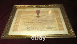Rare Greek Frame Royal Korea War Cross Litho Award & Korea Medal
