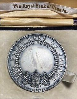 Rare Large Early 1900's Royal Bank of Canada BIRKS Sterling Agricultural Medal