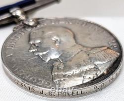 Rare Q ship Cymric WW1 Royal Navy Long Service & Good Conduct Medal P. O. Powell