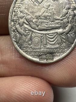 Rare Russian Imperial 84 Silver St Barbara Double-Sided Devotional Medallion