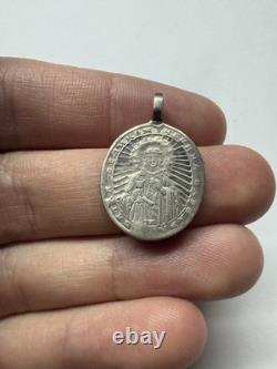 Rare Russian Imperial 84 Silver St Barbara Double-Sided Devotional Medallion
