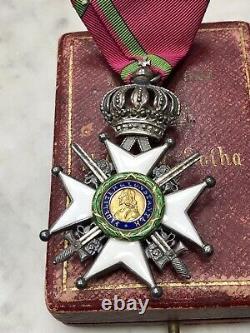 Rare Saxe Coburg Gotha House Royal Order, Cross With Swords Enamel II Class 1833