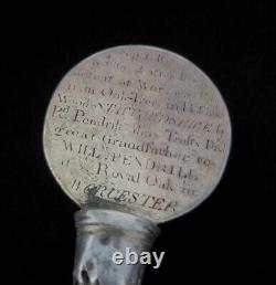 Rare Silver Coin King Charles II England Boscobel Wood Royal Oak Tree Tax Token